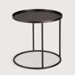 Ethnicraft Ronde Outdoor Bijzettafel Tray 49cm - Dark Bronze