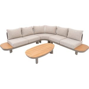 Goossens Loungeset Monaco bruin, buitenstof, 2-zits,