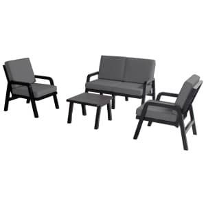 Hartman Eden loungeset 2-zits bank met 2 loungestoelen en 1 tafel 60 x 60