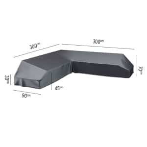 Loungeset platformhoes 300x300x90xH30/45/70 cm AeroCover - Aerocover