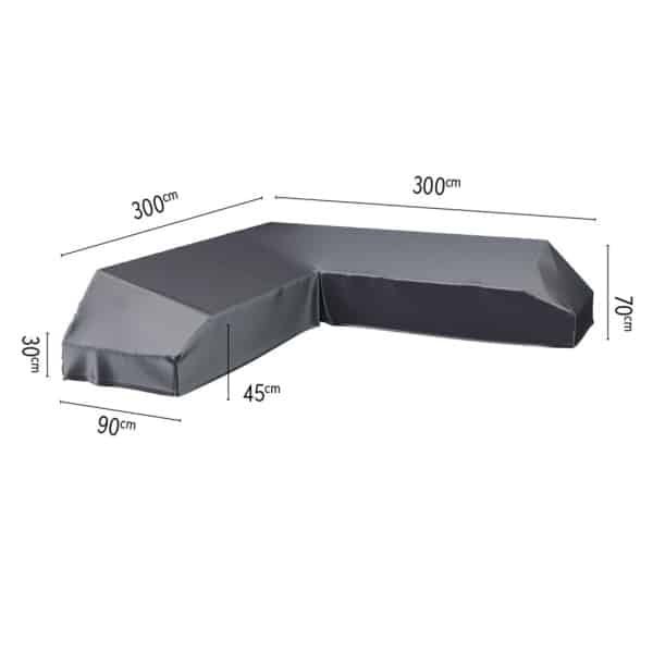 Loungeset platformhoes 300x300x90xH30/45/70 cm AeroCover - Aerocover