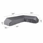 Loungeset platformhoes rechts 350x275x90xH30/45/70 cm AeroCover - Aerocover