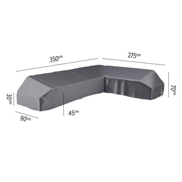 Loungeset platformhoes rechts 350x275x90xH30/45/70 cm AeroCover - Aerocover