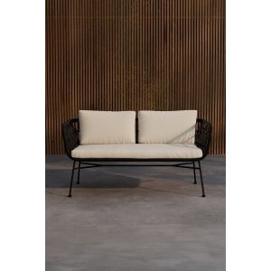 Nohr 3-zits Tuinbank Marison Rattan, 140cm - Zwart