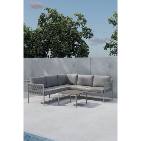 Nohr Loungeset Marena Met hoekbank en tafel - Beige