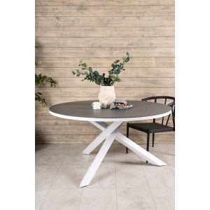 Nohr Ronde Tuintafel Lasheka 140cm - Wit/Grijs
