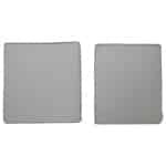 Outsunny Set van 2 zitkussens, 56 x 52 cm stoelkussens met rits, stofhoes, 7 cm dikke vulling, wasbaar Lichtgrijs