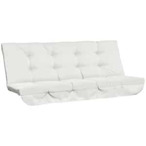 Outsunny kussenset voor veranda, weerbestendig, perfect voor schommelstoelen, comfortabel zitkussen, 170 cm, beige | Aosom.nl