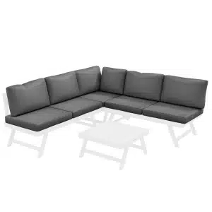 Outsunny loungeset, 4-delig, weerbestendig, comfortabele kussens, perfect voor tuin en balkon, 115 cm x 61 cm x 65 cm, grijs + wit | Aosom.nl