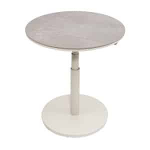 Padroni verstelbare bijzettafel sunny creme keramiek dia. 59 cm Oosterik Home - Oosterik home