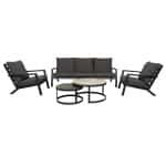 Qopps Atlanta loungeset 3-zits 2 loungestoelen met Sprog tafel set