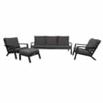 Qopps Atlanta loungeset 3zits 2 lougestoelen met voetenbank