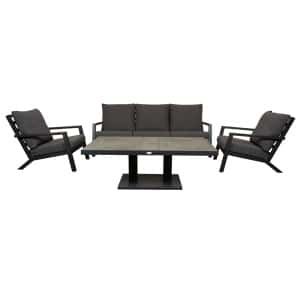 Qopps Atlanta loungeset 3zits 2 loungestoelen met Gooks up down tuintafel