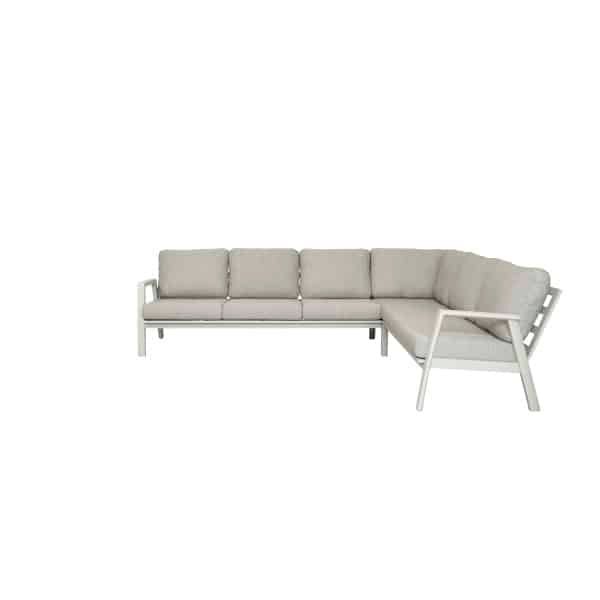 Qopps Okios hoek loungeset 2 + 3 latte light.