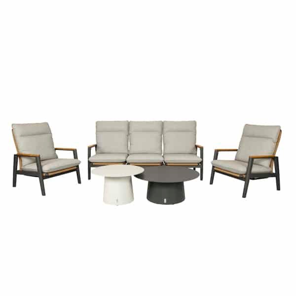 Qopps Yvori loungeset met Okios koffietafeltjes