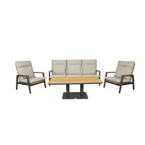 Qopps Yvori loungeset met Zamin up down tuintafel