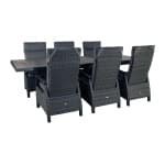 Dining set East Haven Midnight Grey 202 - 264 x 100 x 77 cm Oosterik Home - Oosterik home