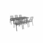 Greemotion Tuinset Toulouse (Uitschuifbare tafel + 6 stapelstoelen, 140-200 x 74 x 90 cm)