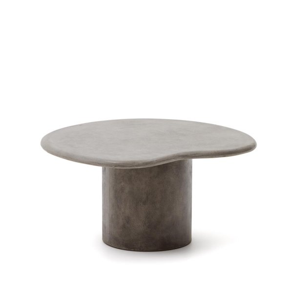 Kave Home Organische Salontafel 'Macarella' Beton, 83 x 77cm, kleur Grijs