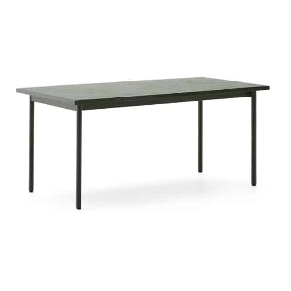 Kave Home Outdoor Eettafel 'Maurina' Cement en staal, 182 x 91cm, kleur Groen