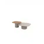 Koffietafel Demi Bruin Grijs 4SO Set 2 stuks Tafel Buiten Tuintafel Salontafel Loungetafel 4 Seasons