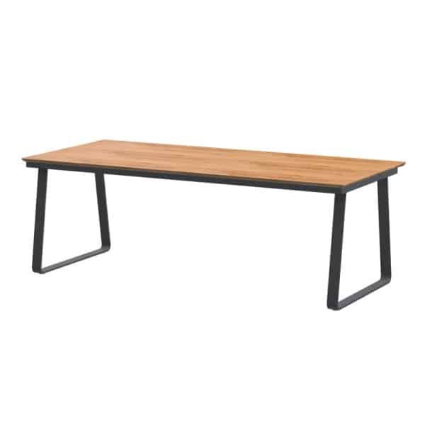 Konos tafelframe Antracite met tafelblad Teak 220 x 95 cm 4SO - 4so
