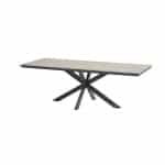 Minerva tafelframe Antracite met HPL tafelblad Teak Pattern 220 x 95 cm 4SO - 4so