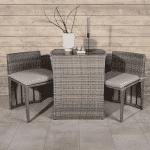 Nohr Bistroset 'Daneisha' Wicker, kleur Grijs
