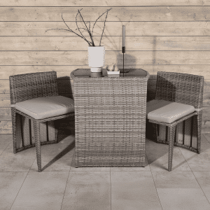 Nohr Bistroset 'Daneisha' Wicker, kleur Grijs