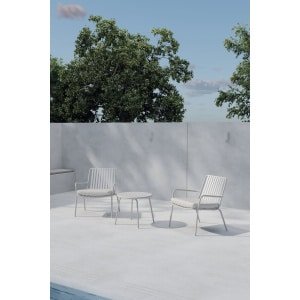 Nohr Loungeset Gared Met 2 stoelen en tafel - Beige