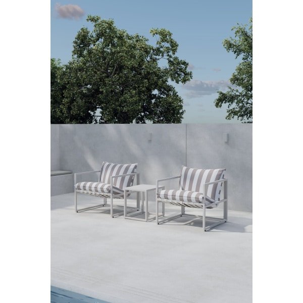 Nohr Loungeset Kandie Met 2 stoelen en tafel - Beige