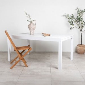 Nohr Uitschuifbare Tuintafel 'Tion' 160/240 x 100cm, kleur Wit