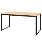 Outsunny Weerbestendige Tuintafel voor 6 - 160 x 80 cm met Lamellen-Tafelblad, Buitentafel in Teak Look