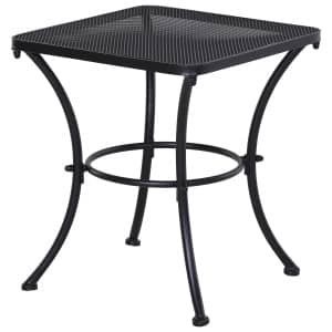 Outsunny tuin salontafel, stijlvolle bijzettafel, weerbestendig metaal, perfect voor terras, 100 x 60 x 45 cm, zwart | Aosom.nl
