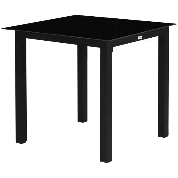 Outsunny tuinmeubel, loungetafel voor buiten, weerbestendig, eenvoudig te onderhouden, 80 x 80 x 74 cm, zwart | Aosom.nl