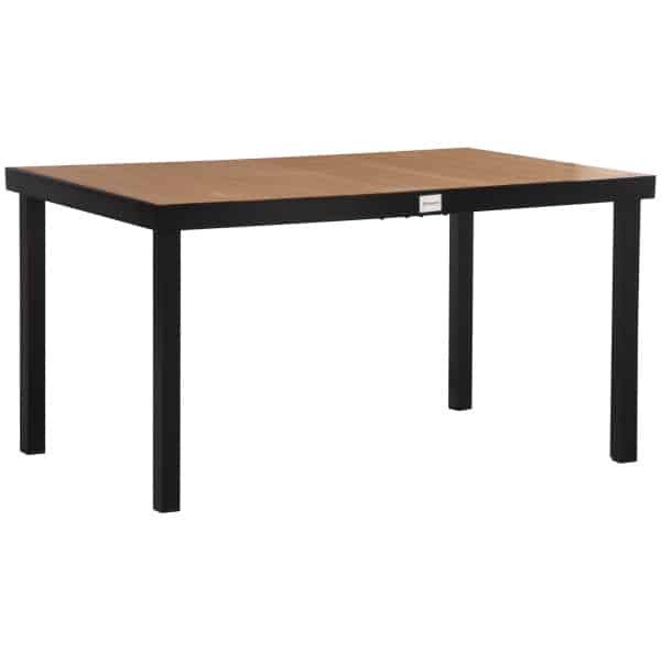 Outsunny tuintafel, duurzaam aluminium, geschikt voor 6 personen, weerbestendig, 140 x 90 x 74 cm, modern design, grijs | Aosom.nl
