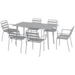 Outsunny tuinzitgroep, comfortabele buitenzitgroep, weerbestendig, onderhoudsvriendelijk, 150 x 80 x 74 cm, lichtgrijs | Aosom.nl