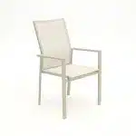 Stapelstoel Delia creme Hoge rug