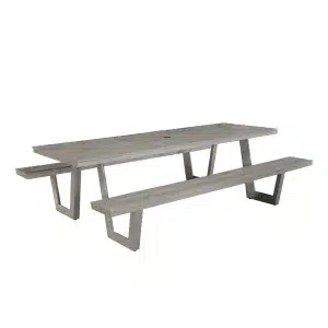 Vita Massa rechthoekige picknicktafel taupe XL