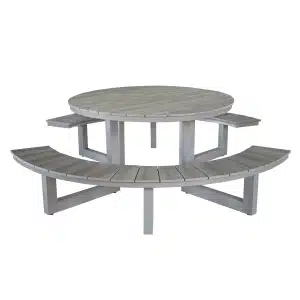 Vita Massa ronde picknicktafel taupe