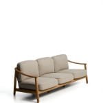 Kave Home 3-zits Tuinbank Elunda Teakhout - Beige