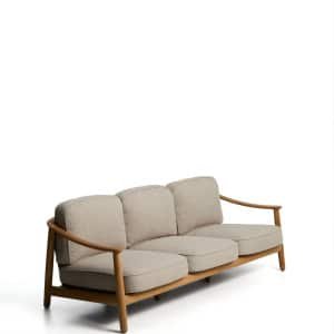 Kave Home 3-zits Tuinbank Elunda Teakhout - Beige