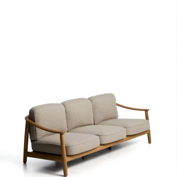 Kave Home 3-zits Tuinbank Elunda Teakhout - Beige