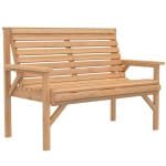 Outsunny 2-persoons tuinbank van hout, lattenbank met arm- en rugleuning, buitenmeubel voor balkon, terras, tuin