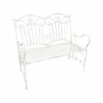 Romantische Tuinbank Ijzer Wit 110 cm Buitengewoon de Boet - Buitengewoon de boet