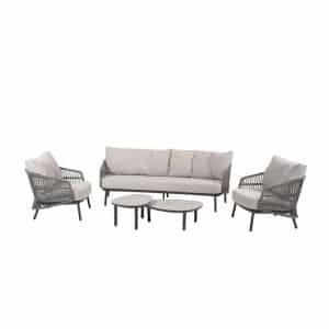 Alicante loungeset met Monroe coffeetafels antraciet 65 x 32 cm & 80 x 27 cm Taste - Taste