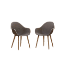 Annestad dining chair anthracite/teak look Eurofar - Eurofar