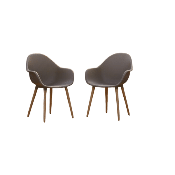 Annestad dining chair anthracite/teak look Eurofar - Eurofar