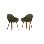 Annestad dining chair green/teak look Eurofar - Eurofar