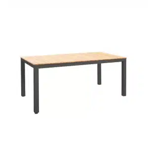 Arashi dining tafel 169x90cm aluminium dark grey teak Yoi - Yoi